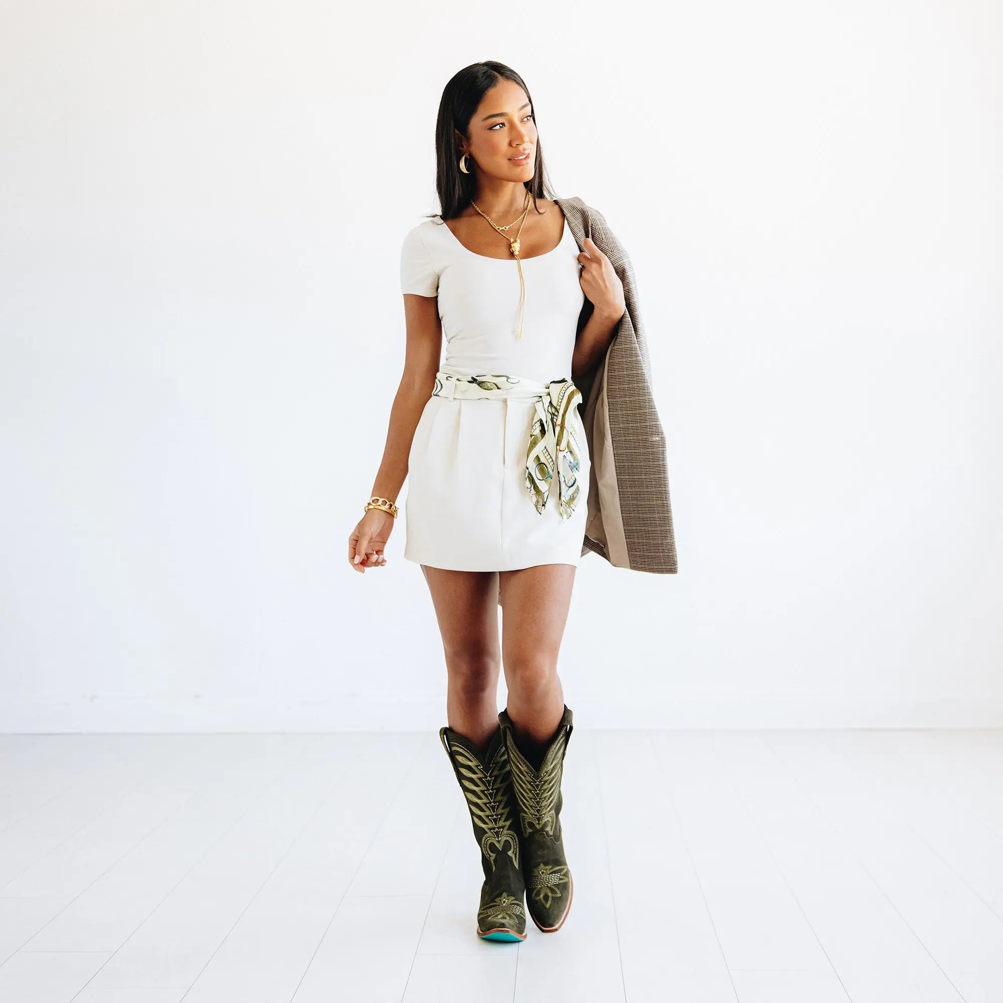 Squash Blossom Boot - Olive Suede