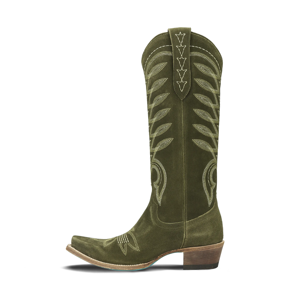 Squash Blossom Boot - Olive Suede