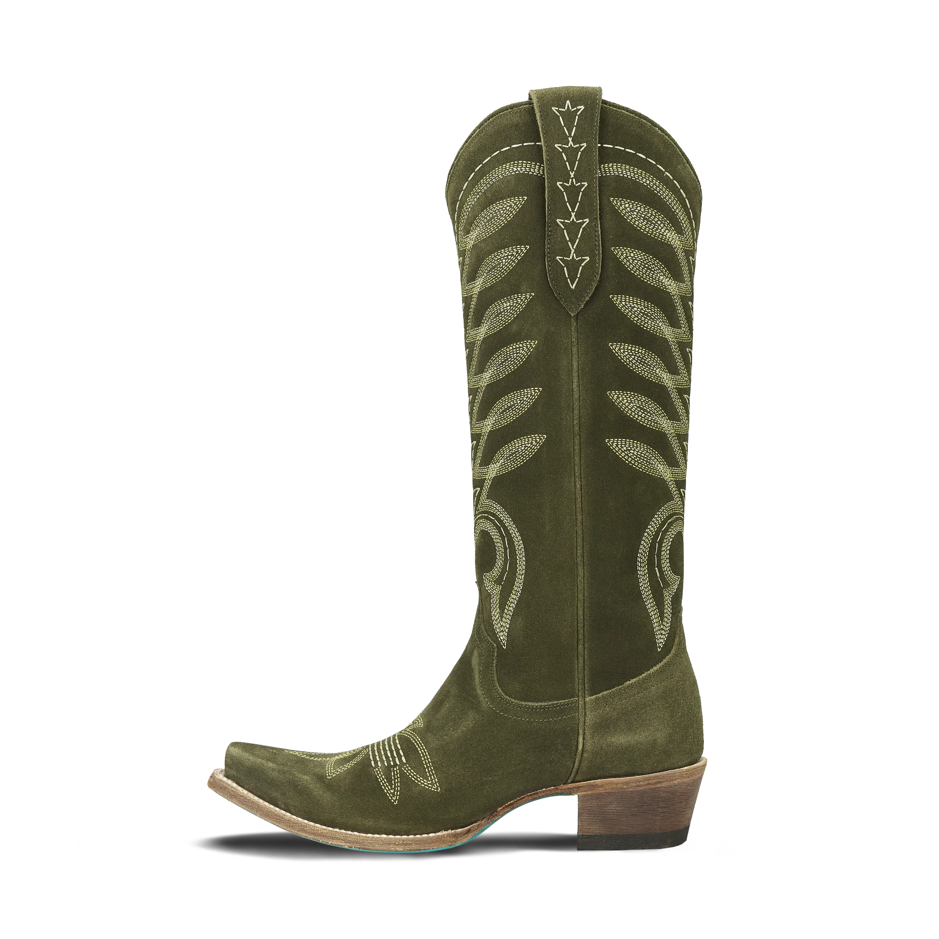 Squash Blossom Boot - Olive Suede