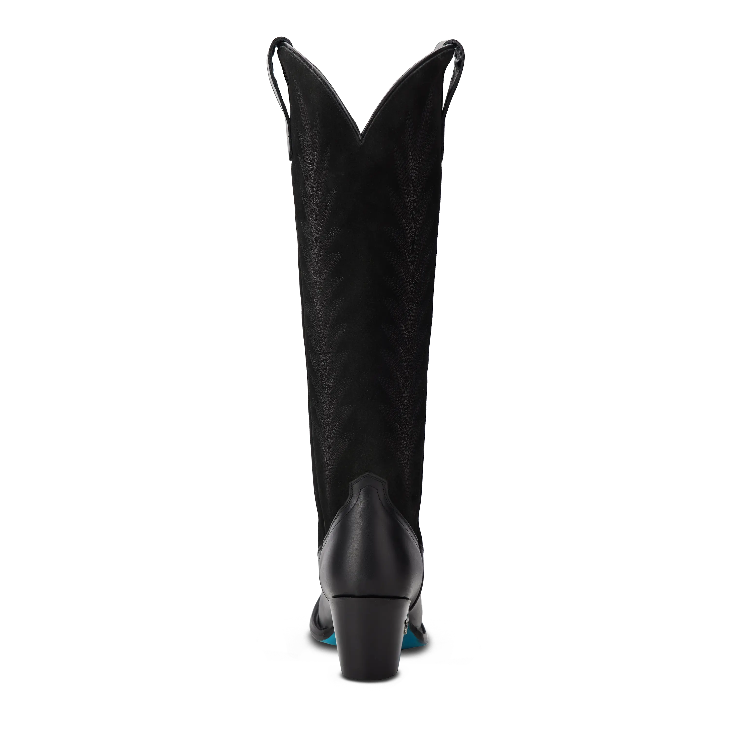 Jentry Knee High Boot - Jet Black & Soft Black Suede