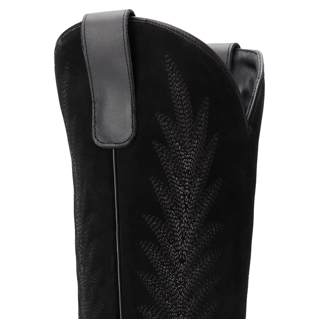 Jentry Knee High Boot - Jet Black & Soft Black Suede