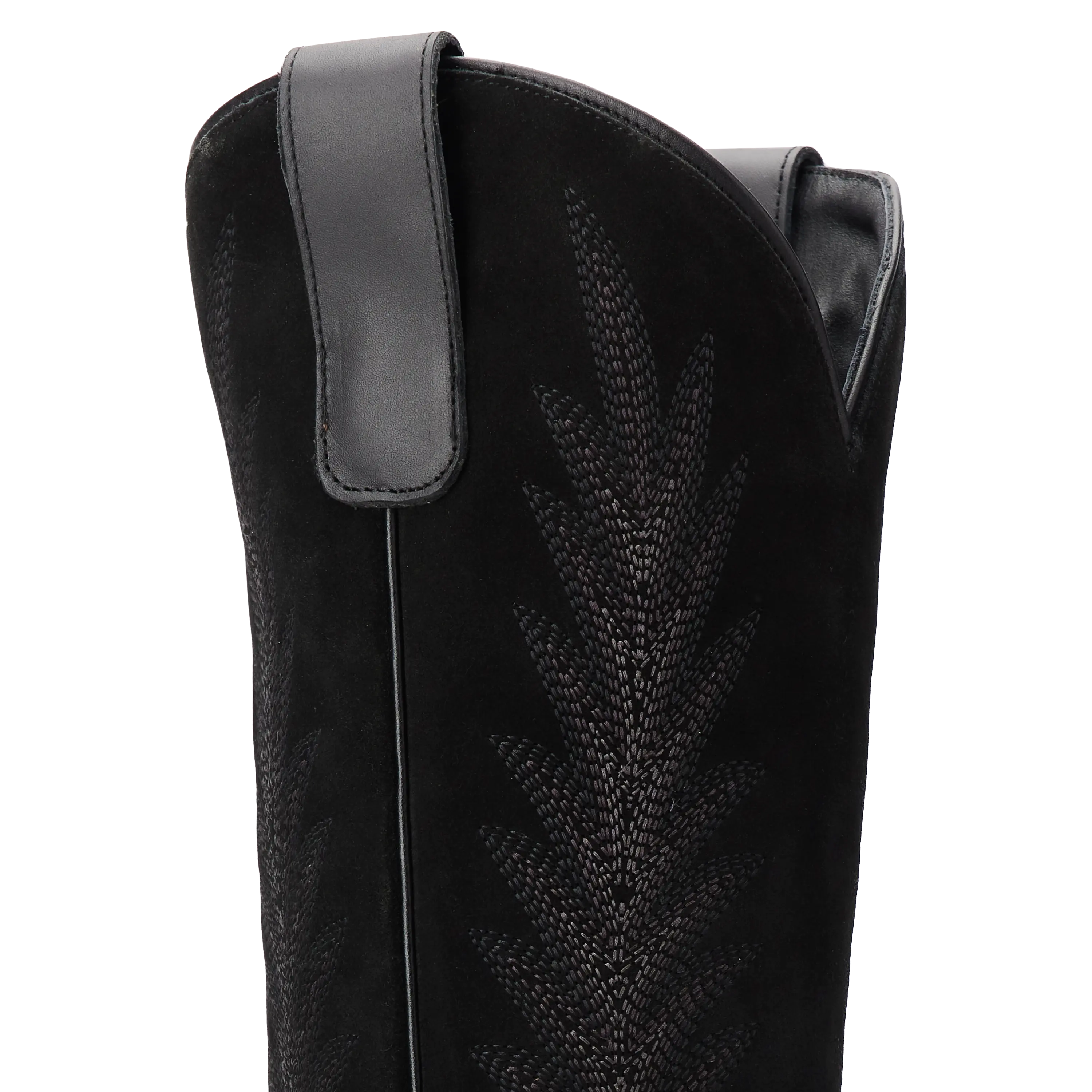 Jentry Knee High Boot - Jet Black & Soft Black Suede