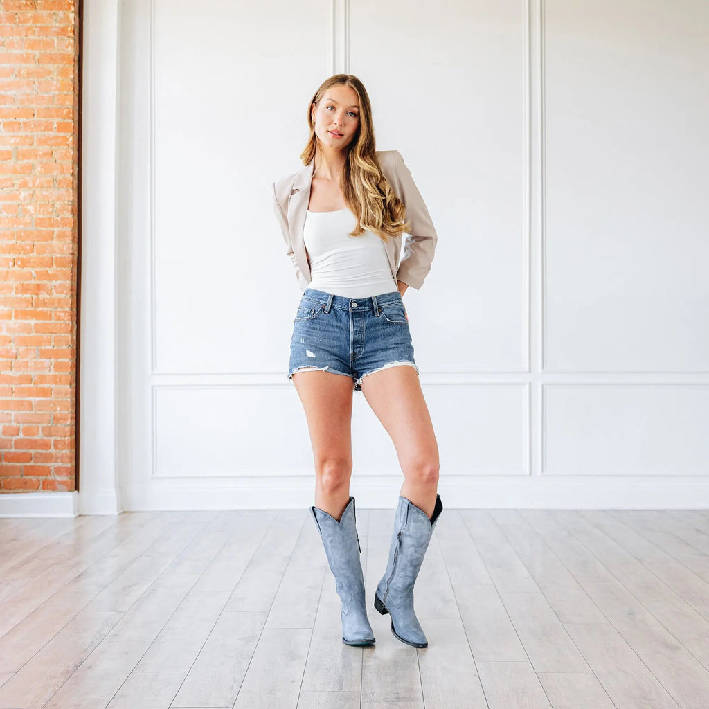 Plain Jane Boot - Washed Denim