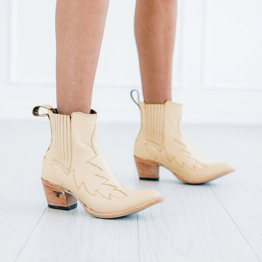 Western Chelsea Bootie - Pale Ivory **Final Sale**