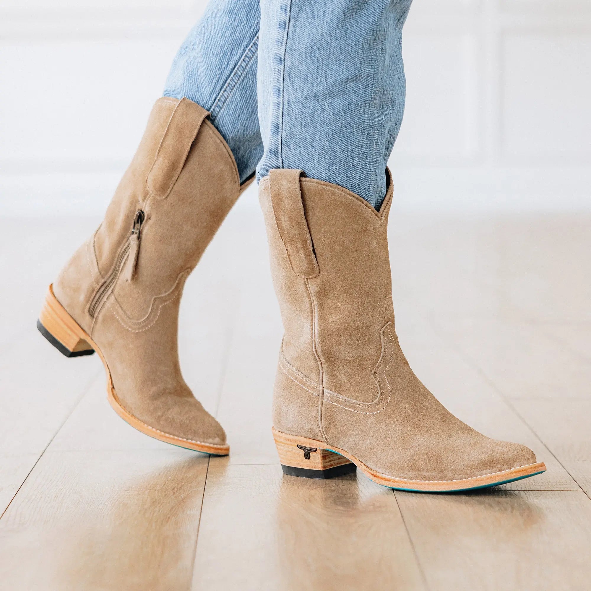 Plain Jane Midi - Latte Suede