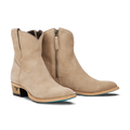 Plain Jane Bootie - Latte Suede