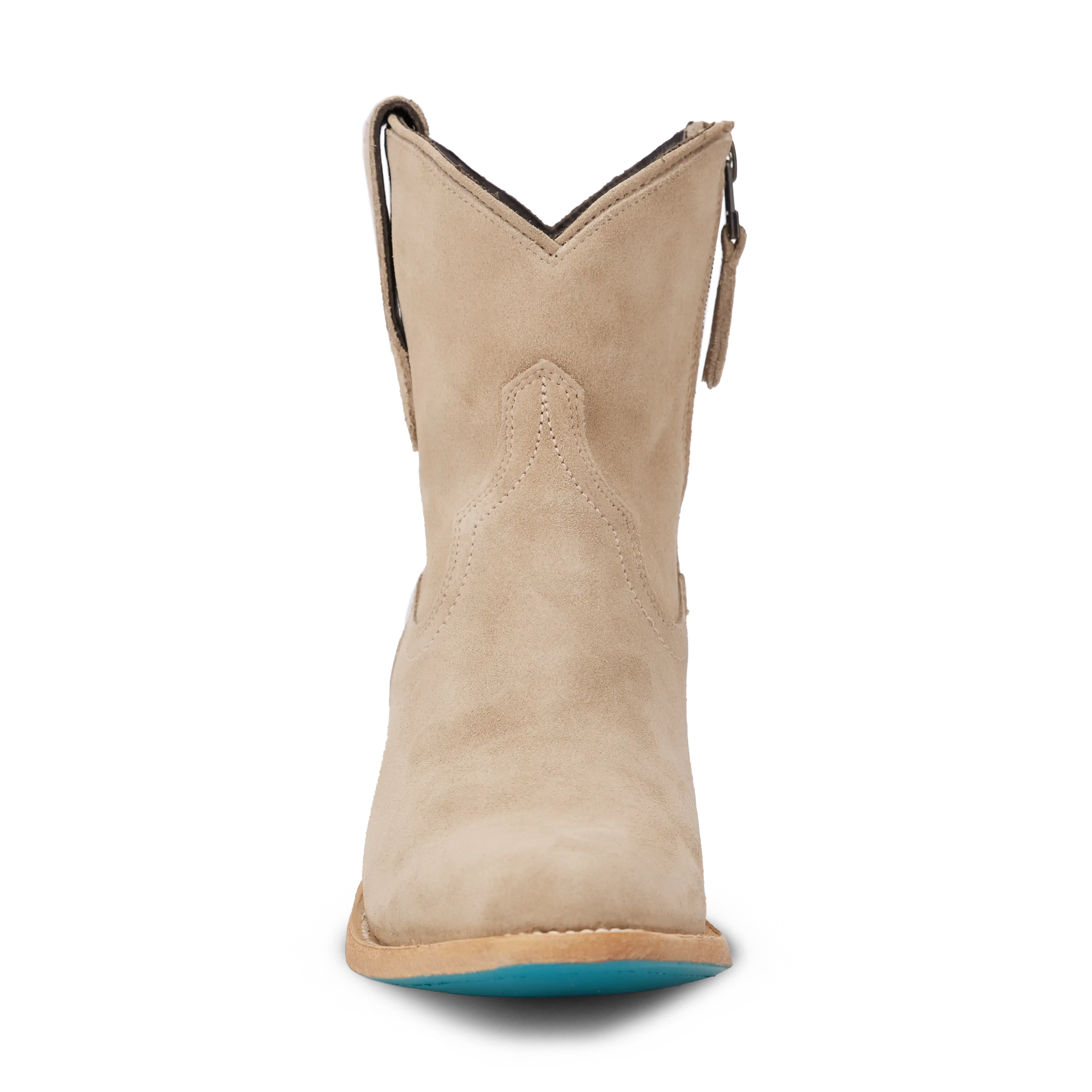 Plain Jane Bootie - Latte Suede