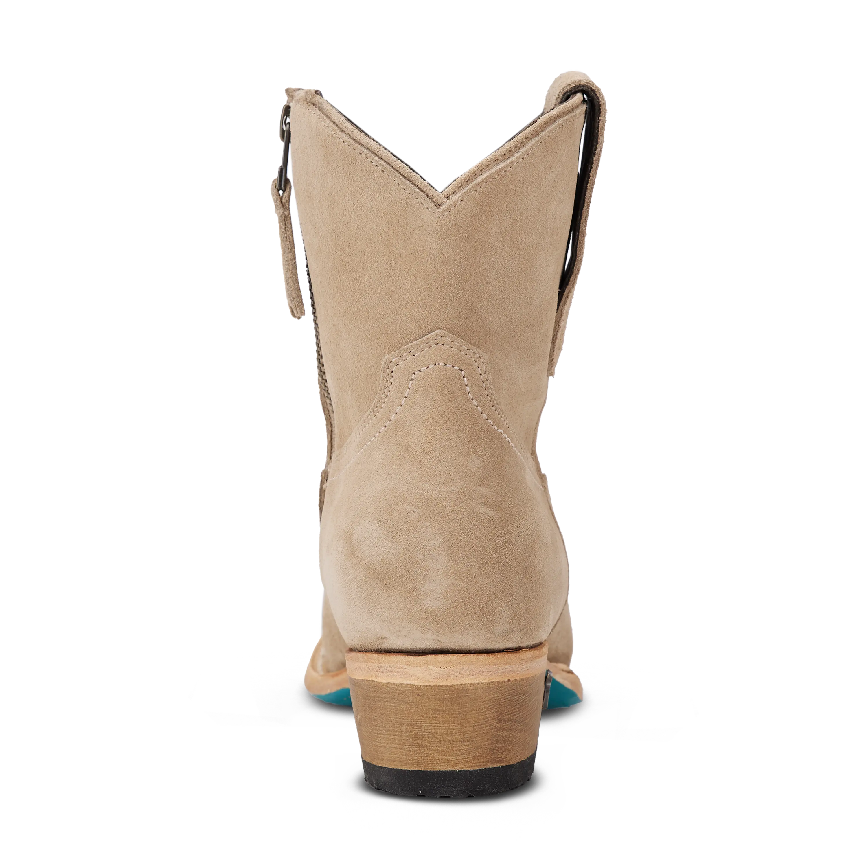 Plain Jane Bootie - Latte Suede