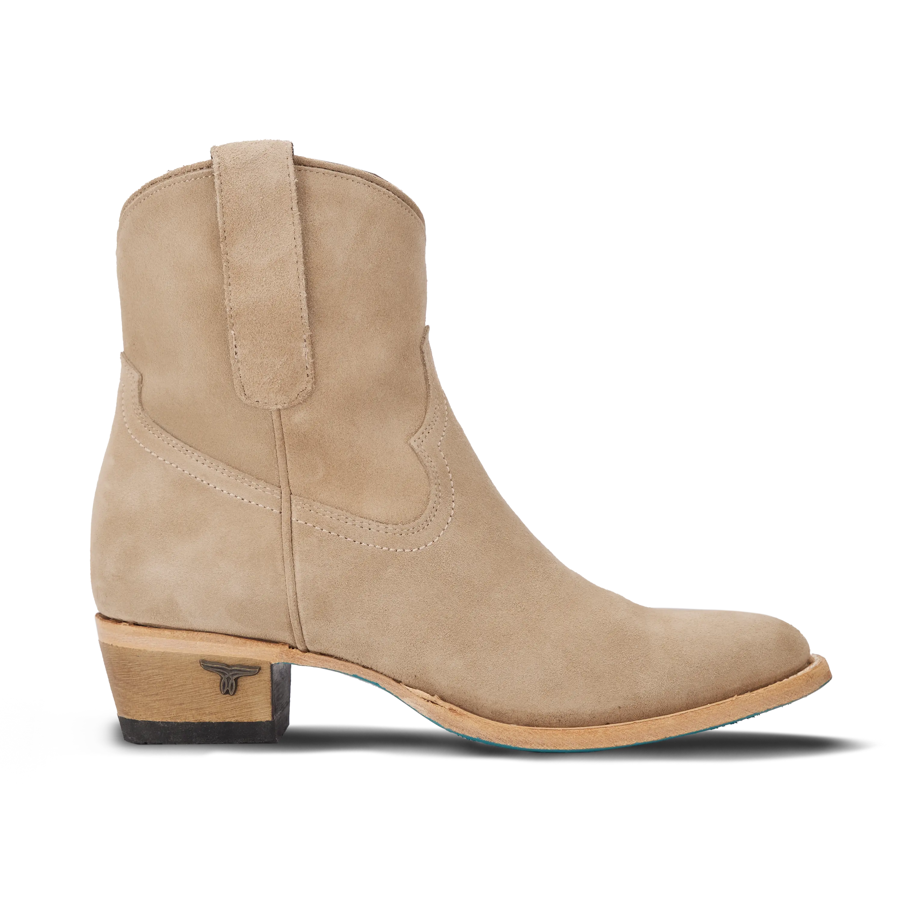 Plain Jane Bootie - Latte Suede