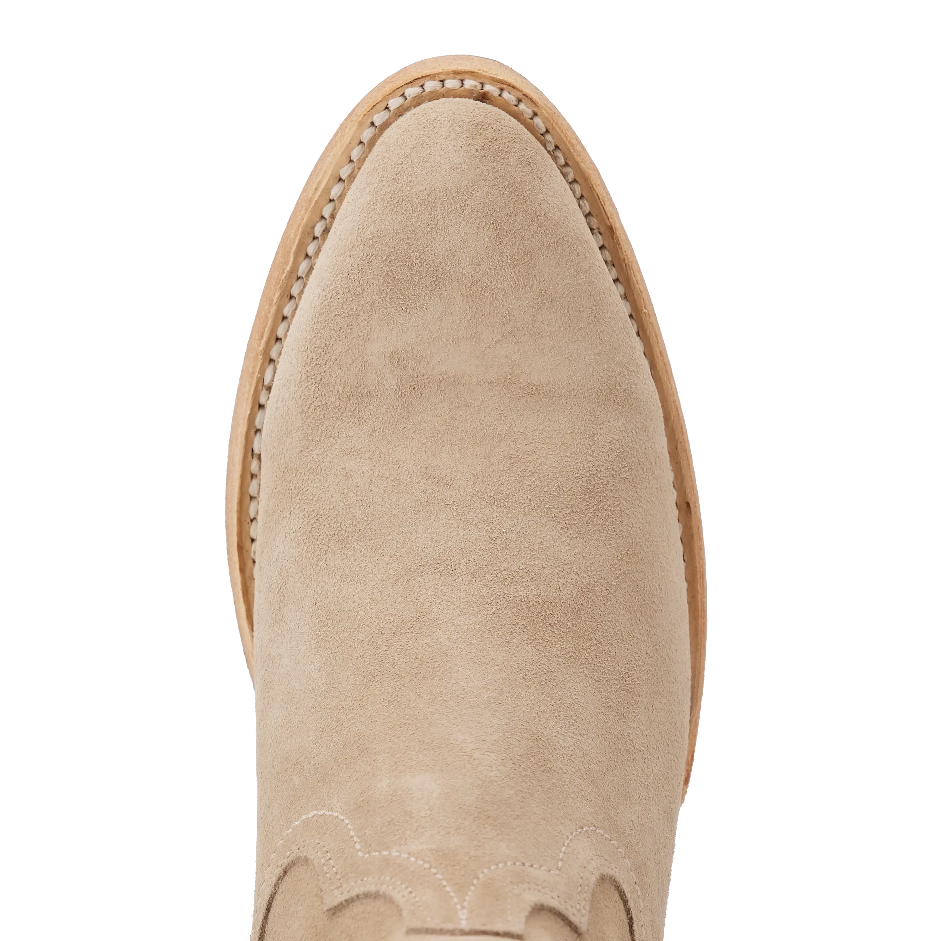 Plain Jane Bootie - Latte Suede