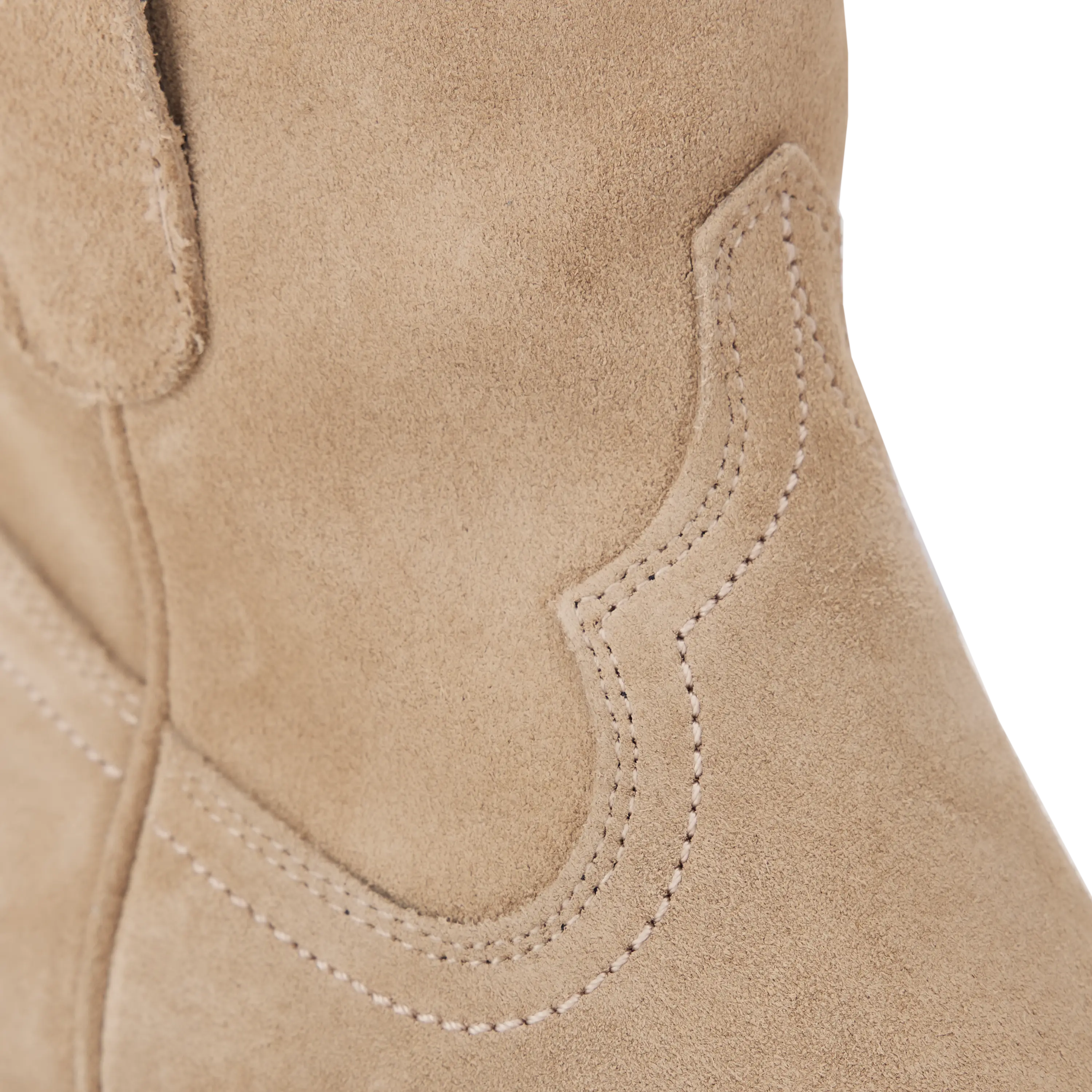 Plain Jane Bootie - Latte Suede