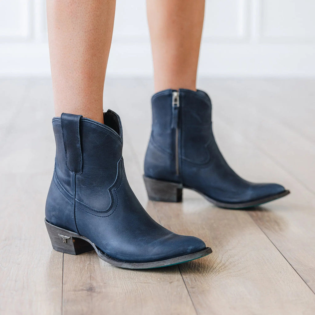 Plain Jane Bootie - Midnight Navy **Final Sale**
