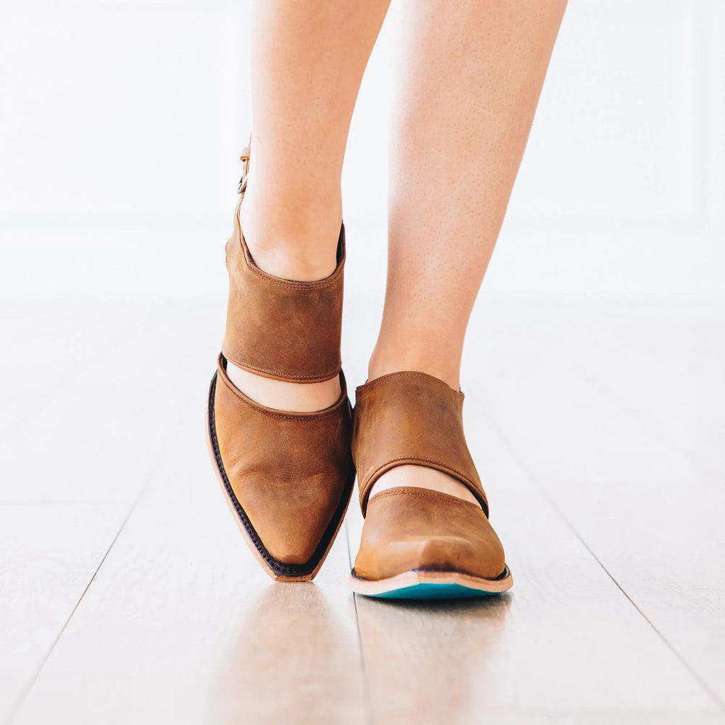 Plain Jane Slingback Mule - Burnt Caramel