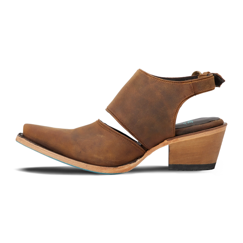 Plain Jane Slingback Mule - Burnt Caramel