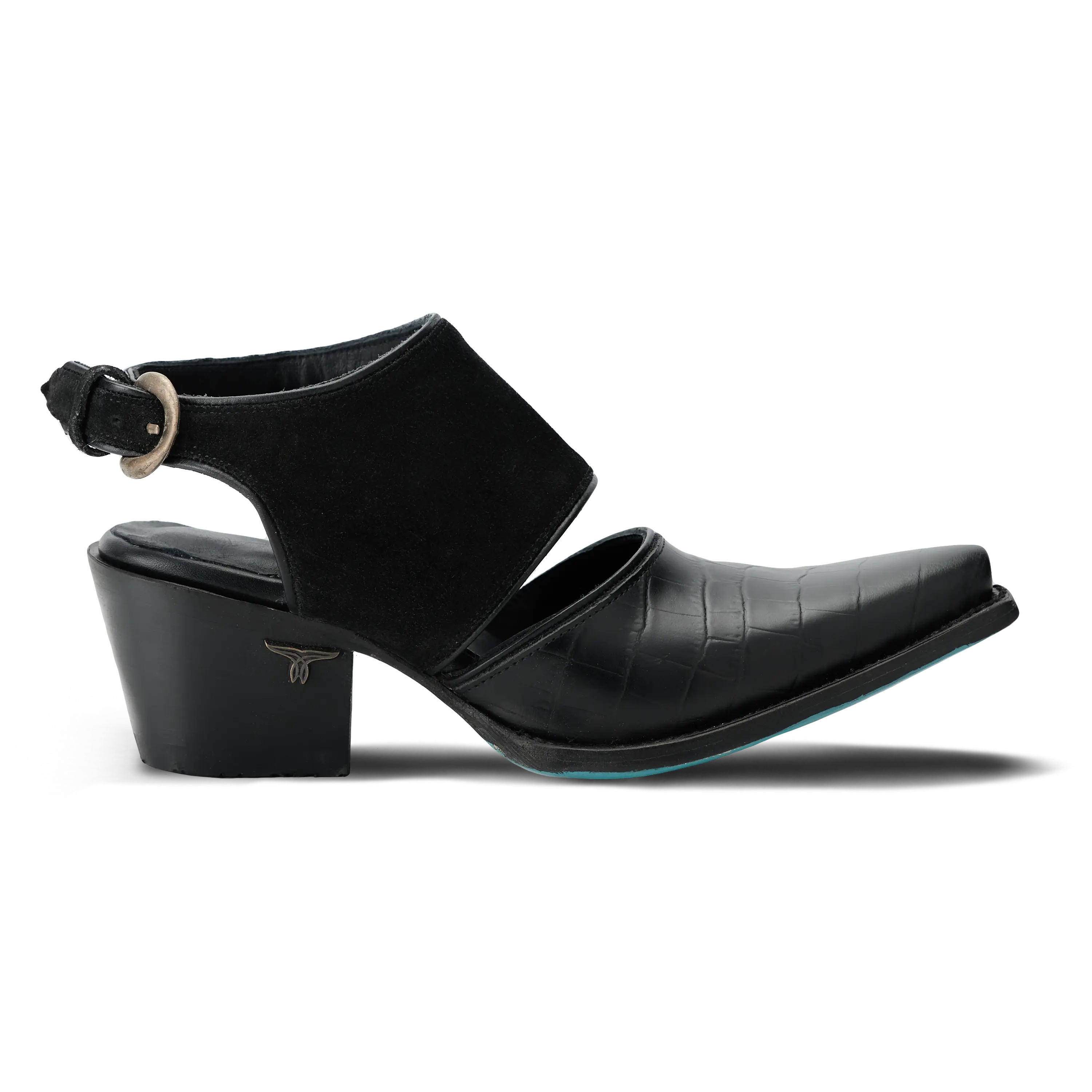 Plain Jane Slingback Mule - Soft Black Suede