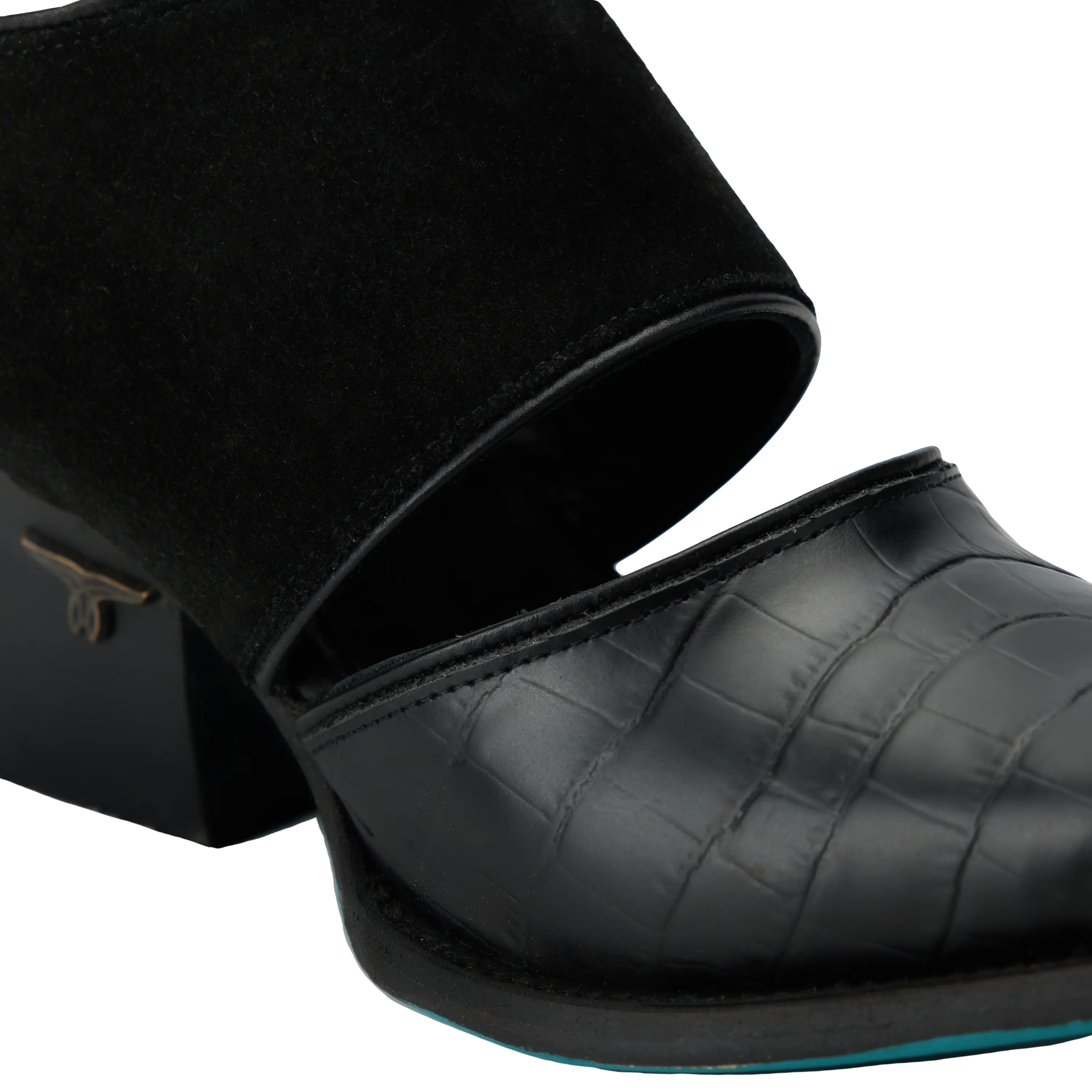 Plain Jane Slingback Mule - Soft Black Suede