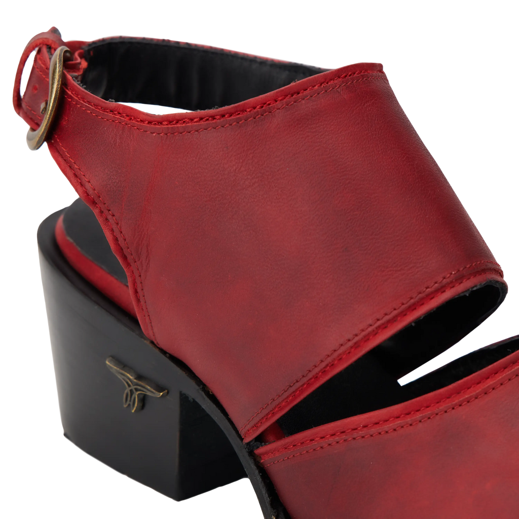 Plain Jane Slingback Mule - Smoldering Ruby