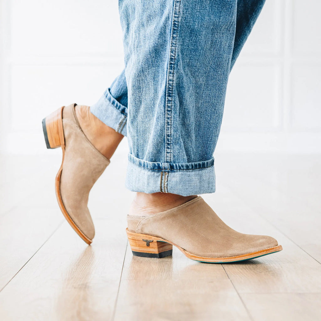 Plain Jane Mule - Latte Suede