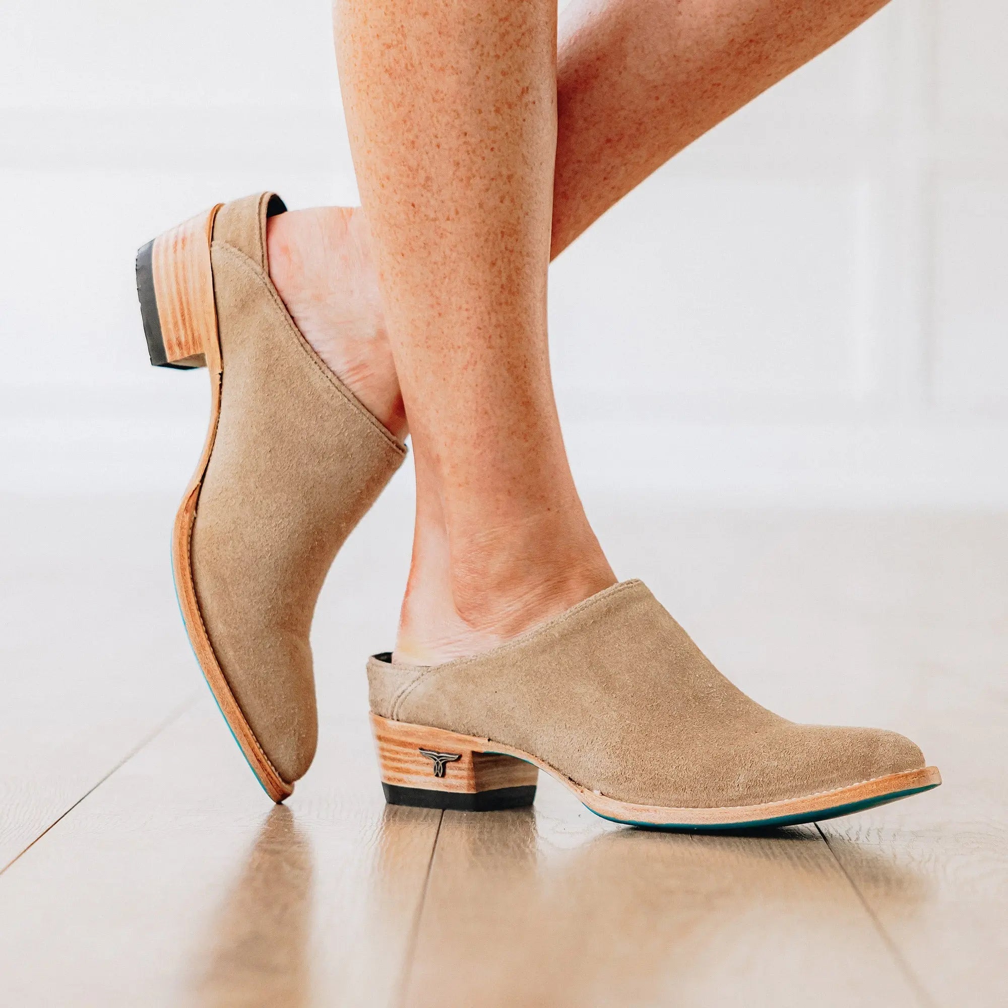Plain Jane Mule - Latte Suede