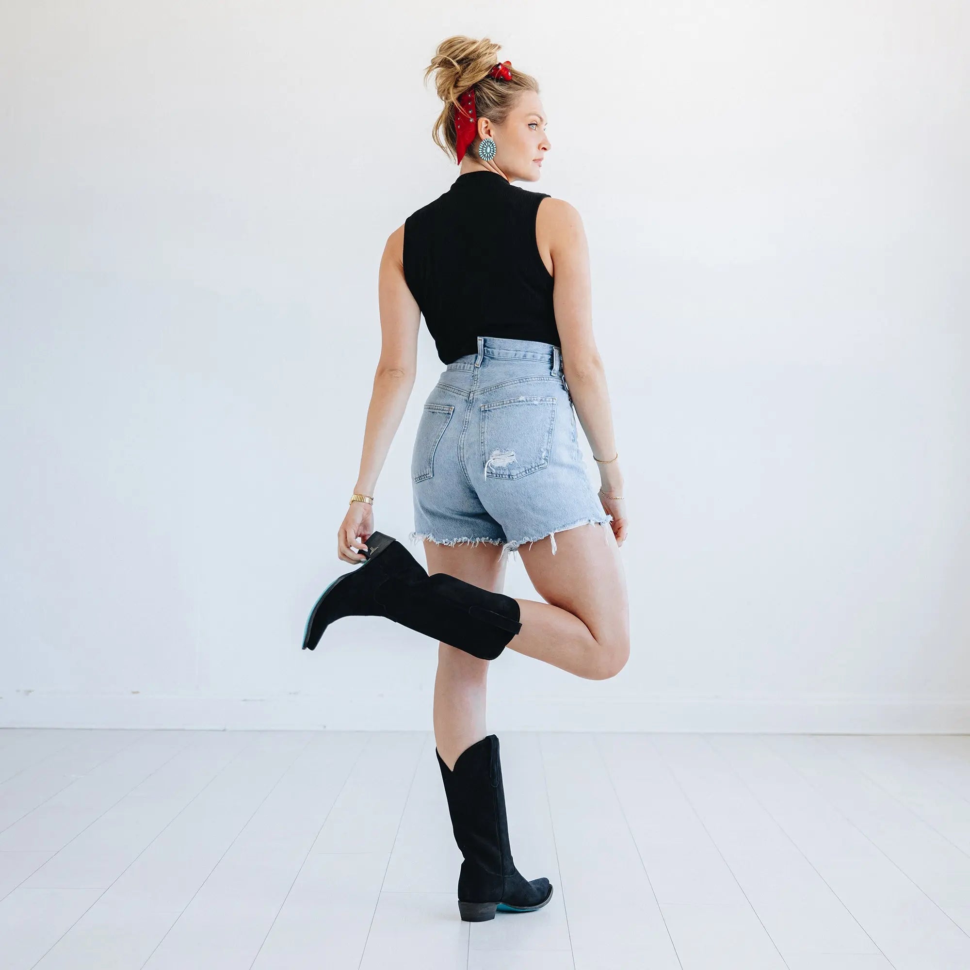 Emma Jane Boot - Soft Black Suede