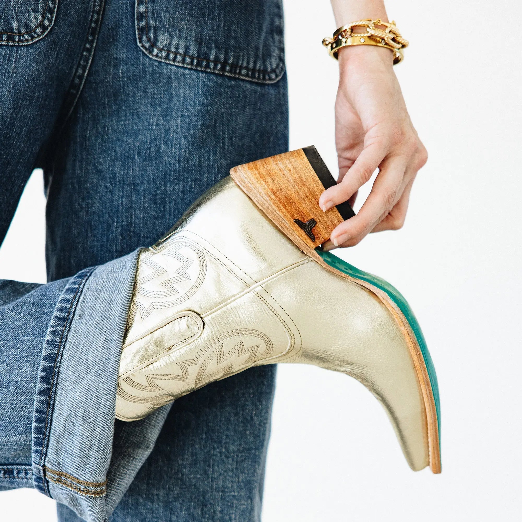 Smokeshow Bootie - Champagne Metallic