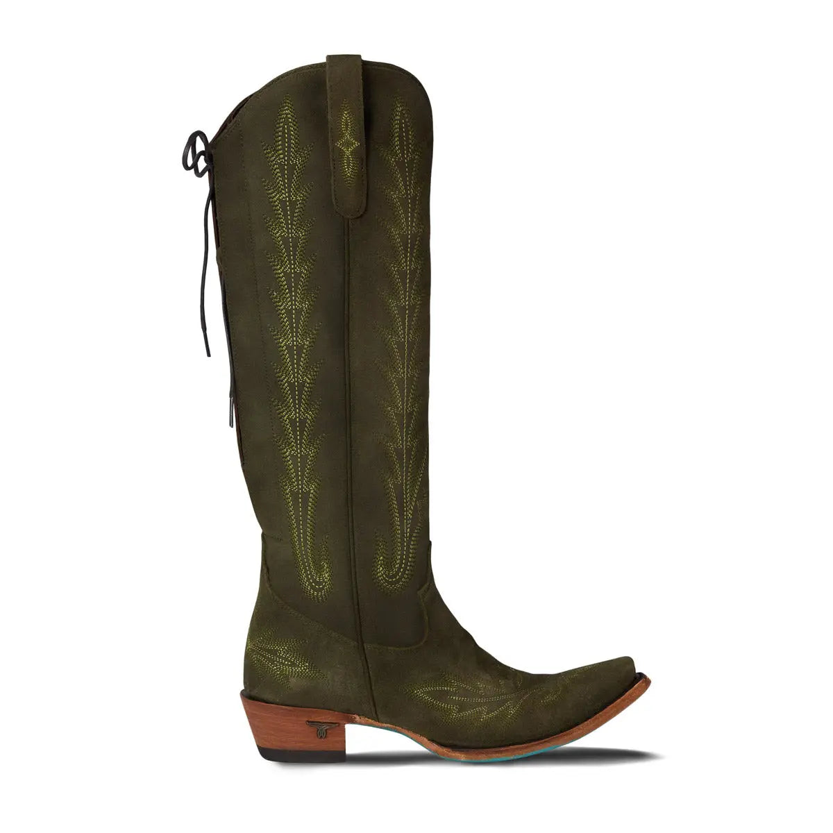 Lexington Knee High Corset - Olive Suede (Jewel of the West)