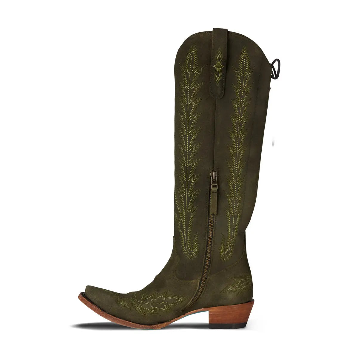 Lexington Knee High Corset - Olive Suede (Jewel of the West)