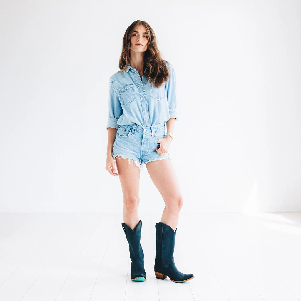 Emma Jane Boot - Navy Suede