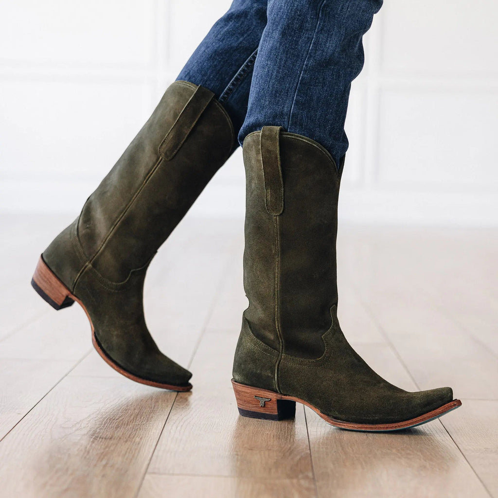 Emma Jane Boot - Olive Suede