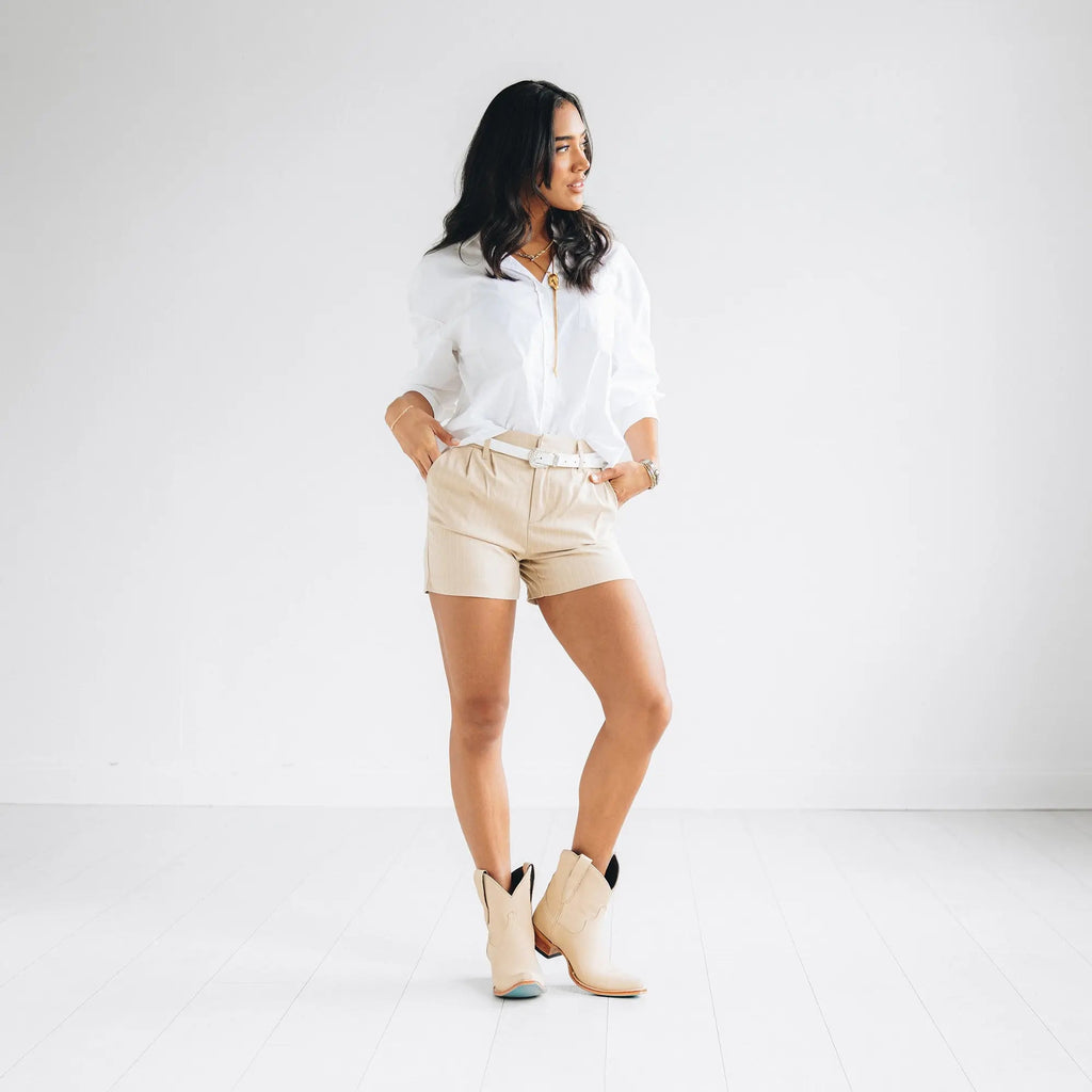 Emma Jane Bootie - Pale Ivory **Final Sale**
