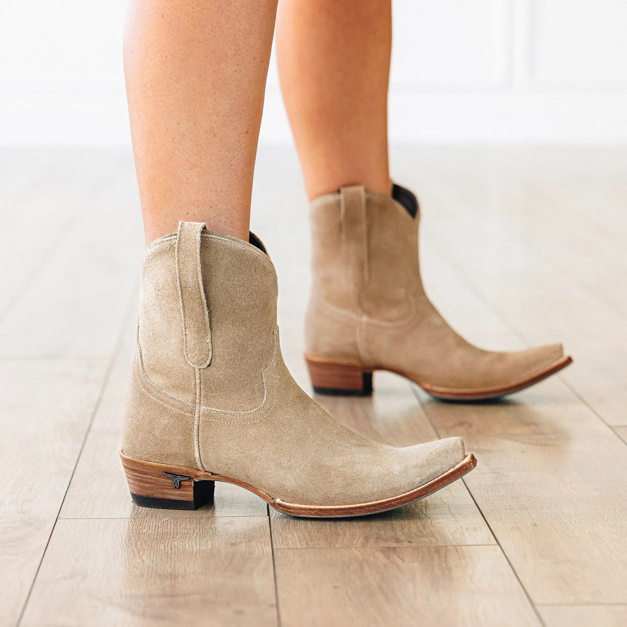 Emma Jane Bootie - Latte Suede