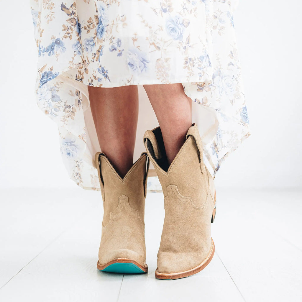 Emma Jane Bootie - Latte Suede
