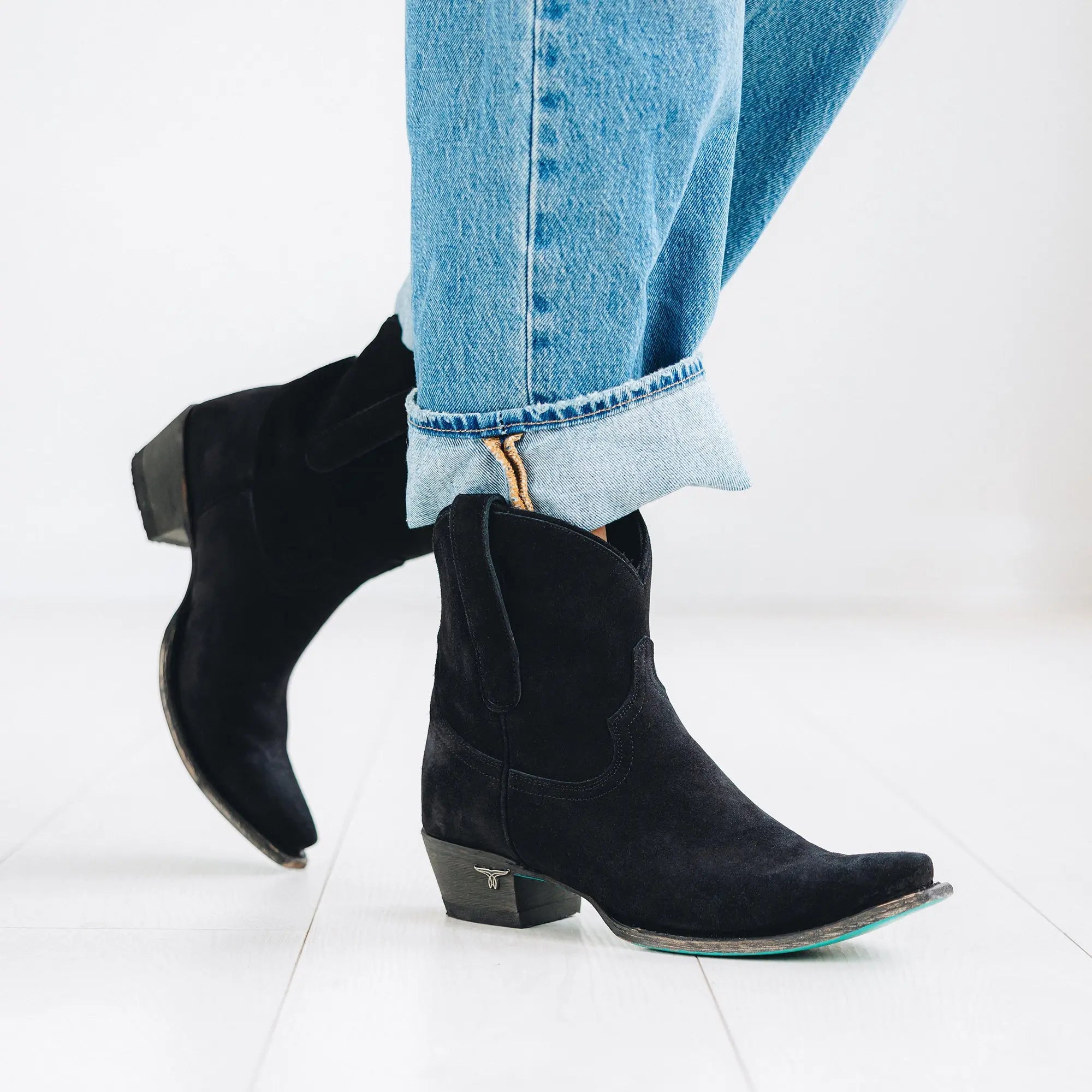 Emma Jane Bootie - Soft Black Suede