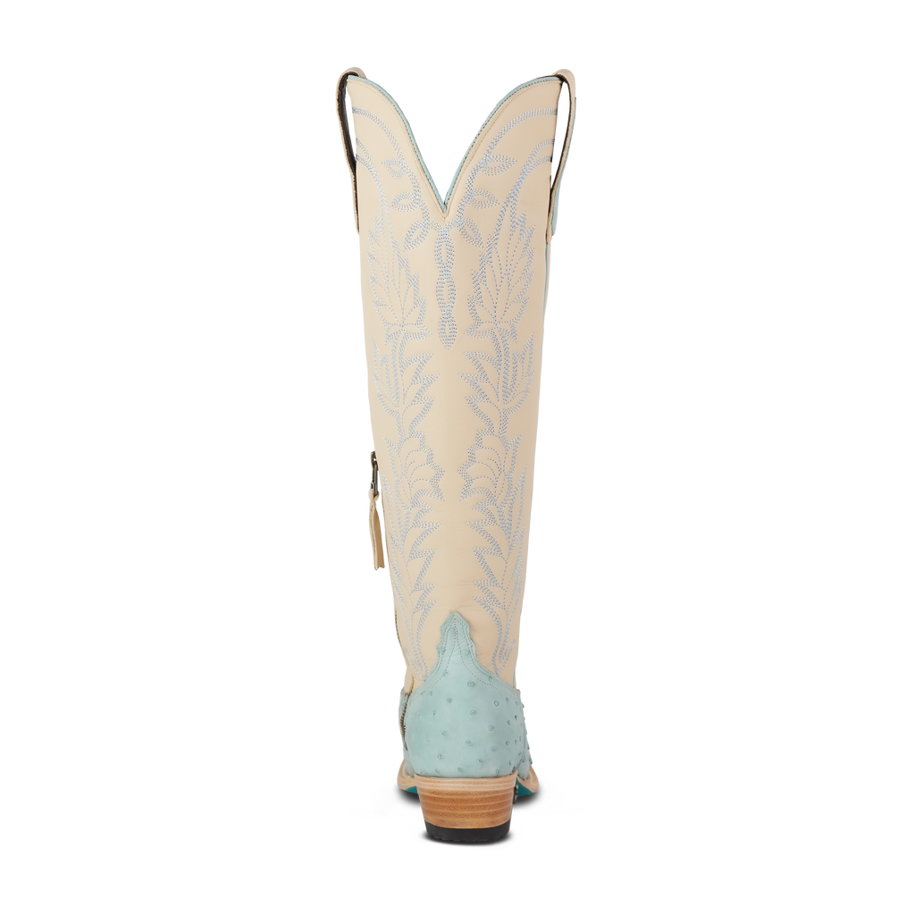 Sandaga Knee High - Powder Blue Ostrich
