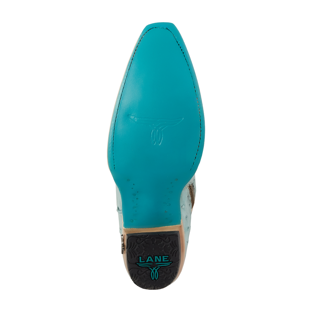 Sandaga Knee High - Powder Blue Ostrich