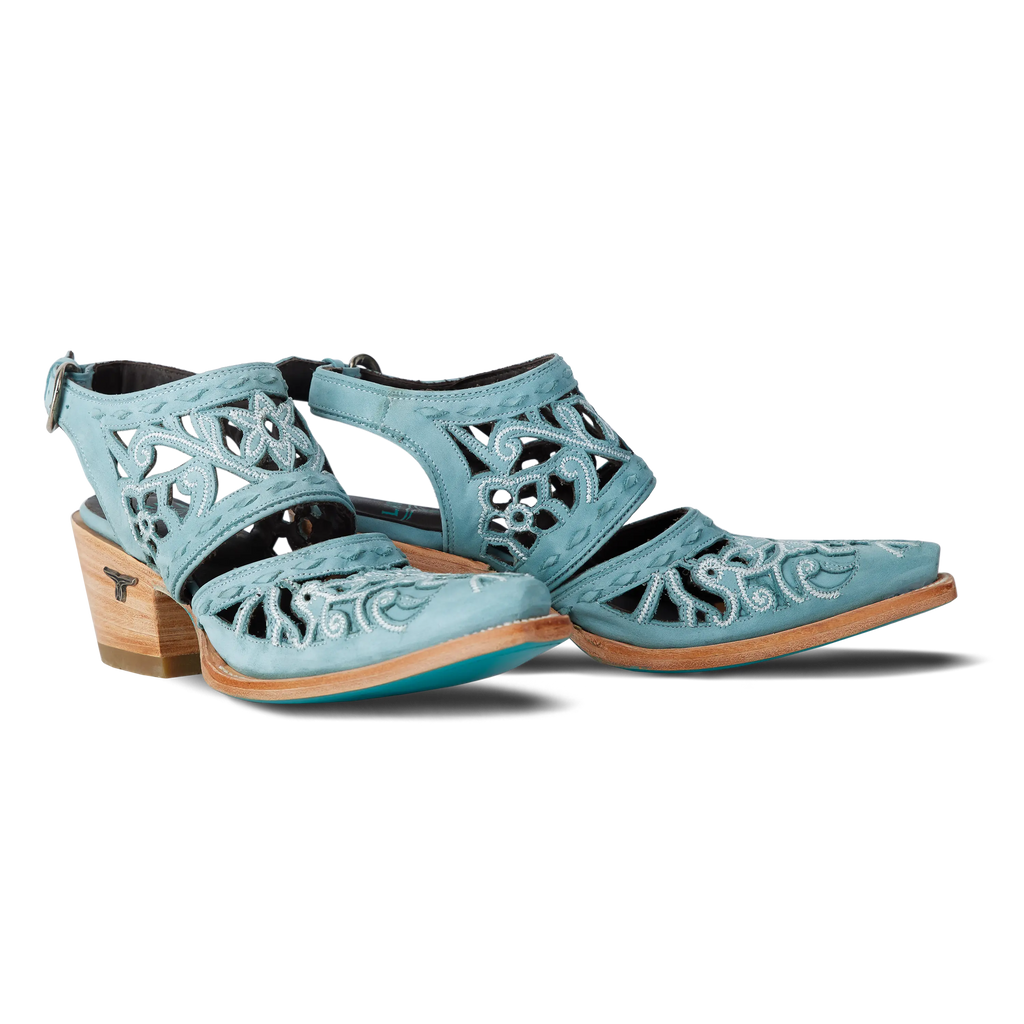 Robin Cut Out Slingback Mule - Powder Blue