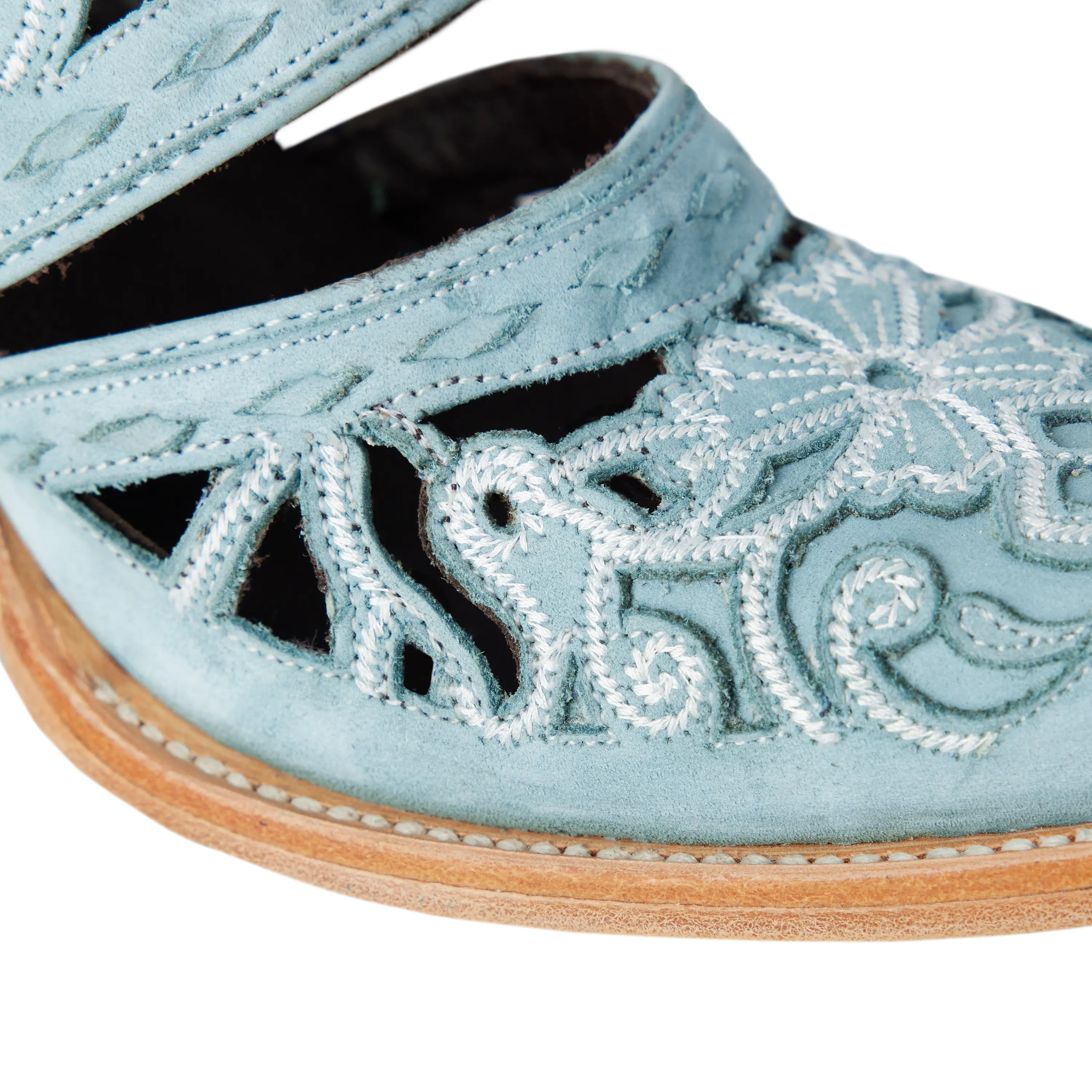 Robin Cut Out Slingback Mule - Powder Blue