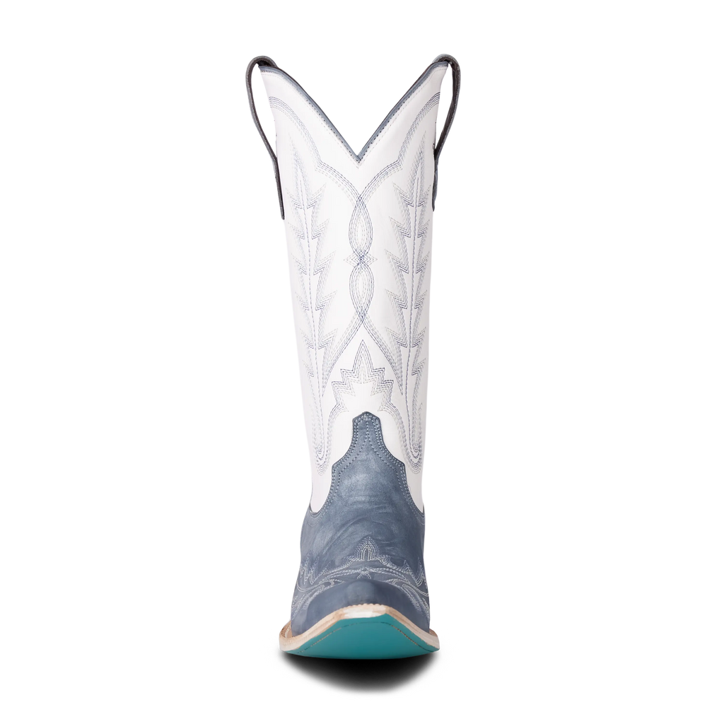 Lexington Boot - Washed Denim/Matte White