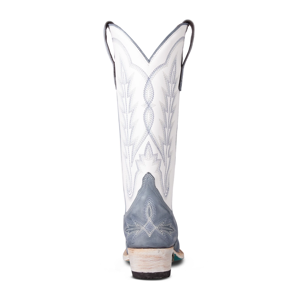 Lexington Boot - Washed Denim/Matte White