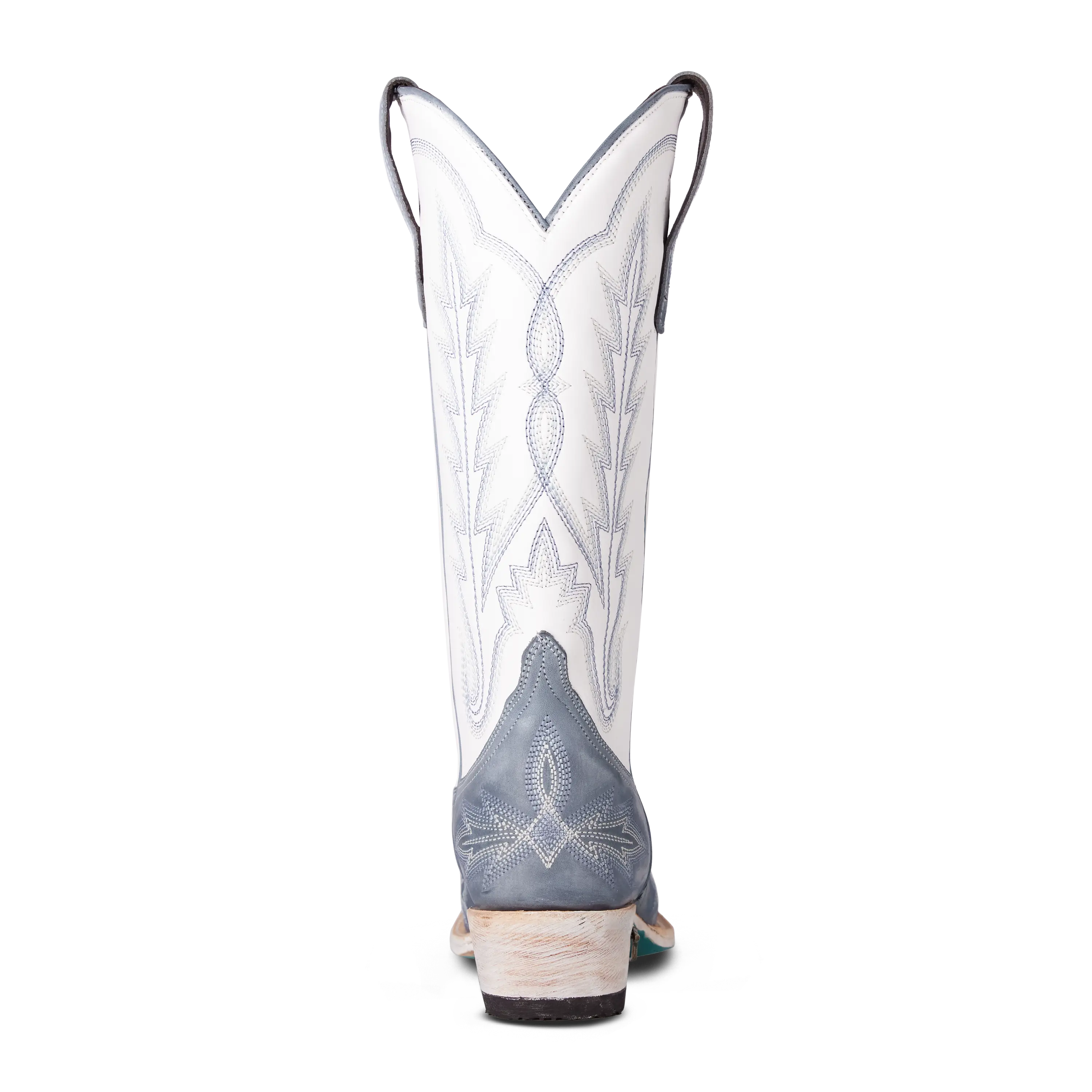 Lexington Boot - Washed Denim/Matte White