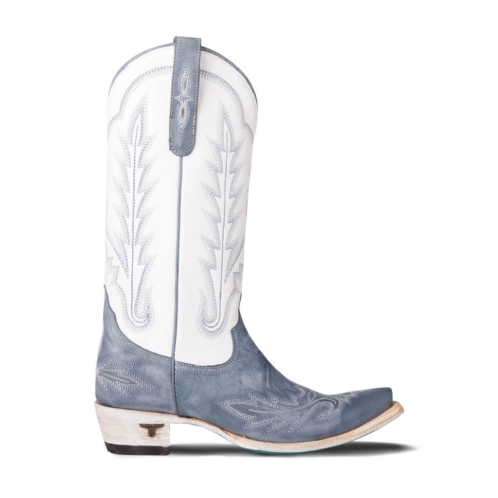 Lexington Boot - Washed Denim/Matte White