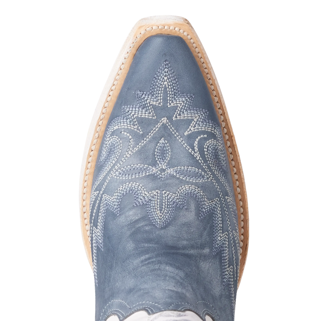 Lexington Boot - Washed Denim/Matte White
