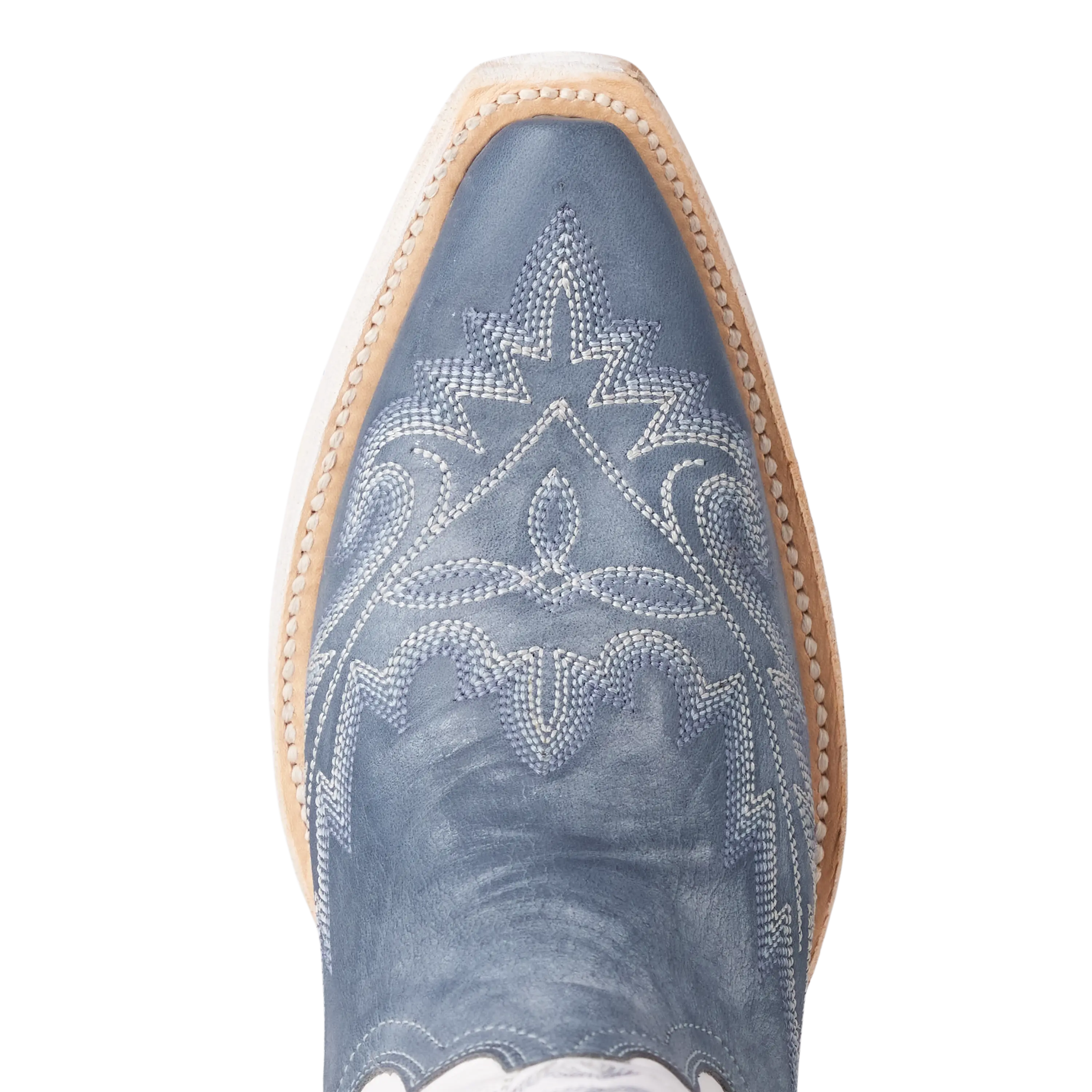 Lexington Boot - Washed Denim/Matte White