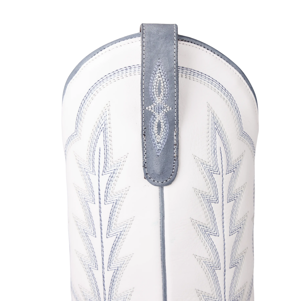 Lexington Boot - Washed Denim/Matte White