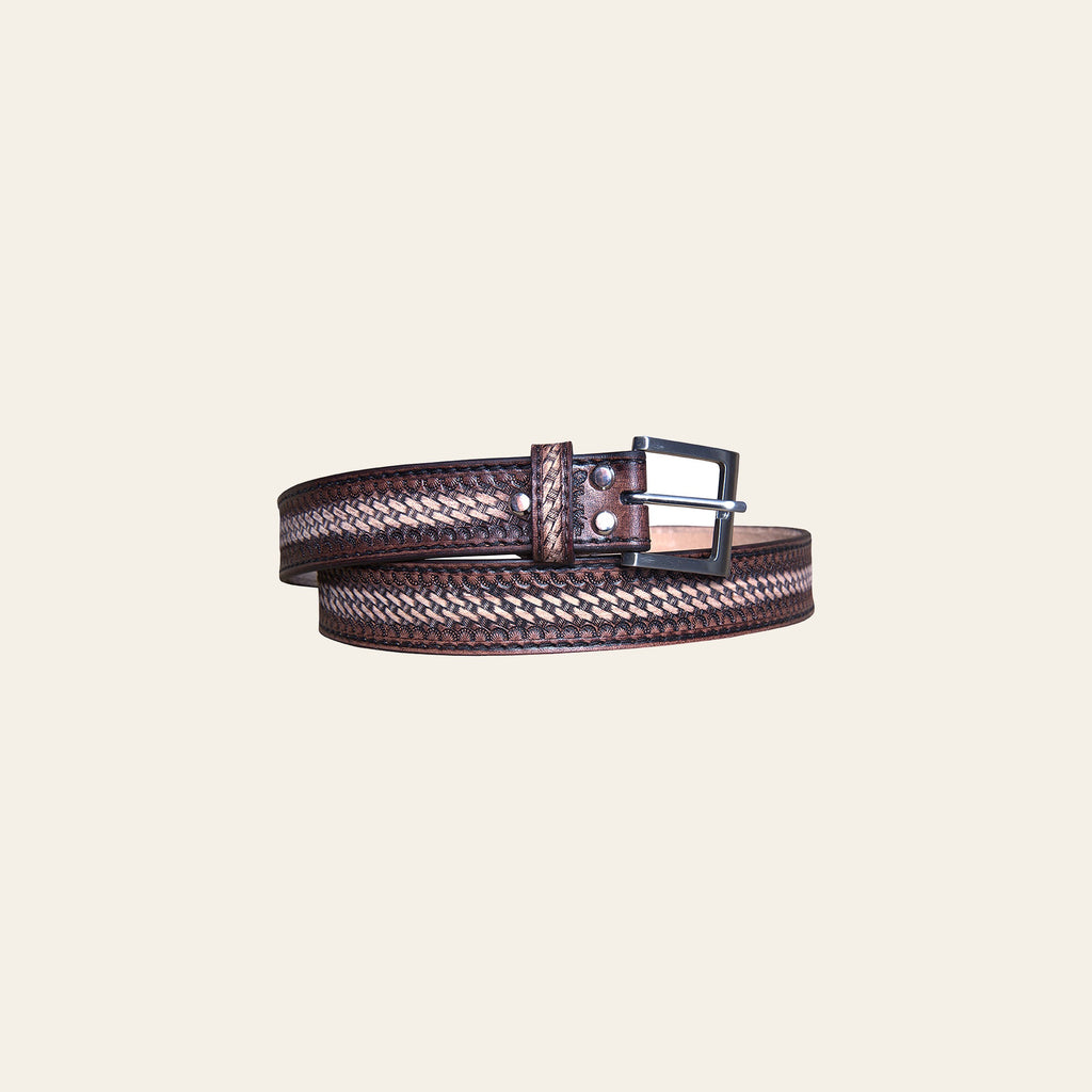 HILASON Western Genuine Leather Belt for Men Women Cowboy Cowgirl Handmade Unisex Full Grain Heavy Duty Tooled Jeans