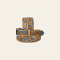 HILASON Western Genuine Leather Belt for Men Women Cowboy Cowgirl Handmade Unisex Full Grain Heavy Duty Floral Tooled