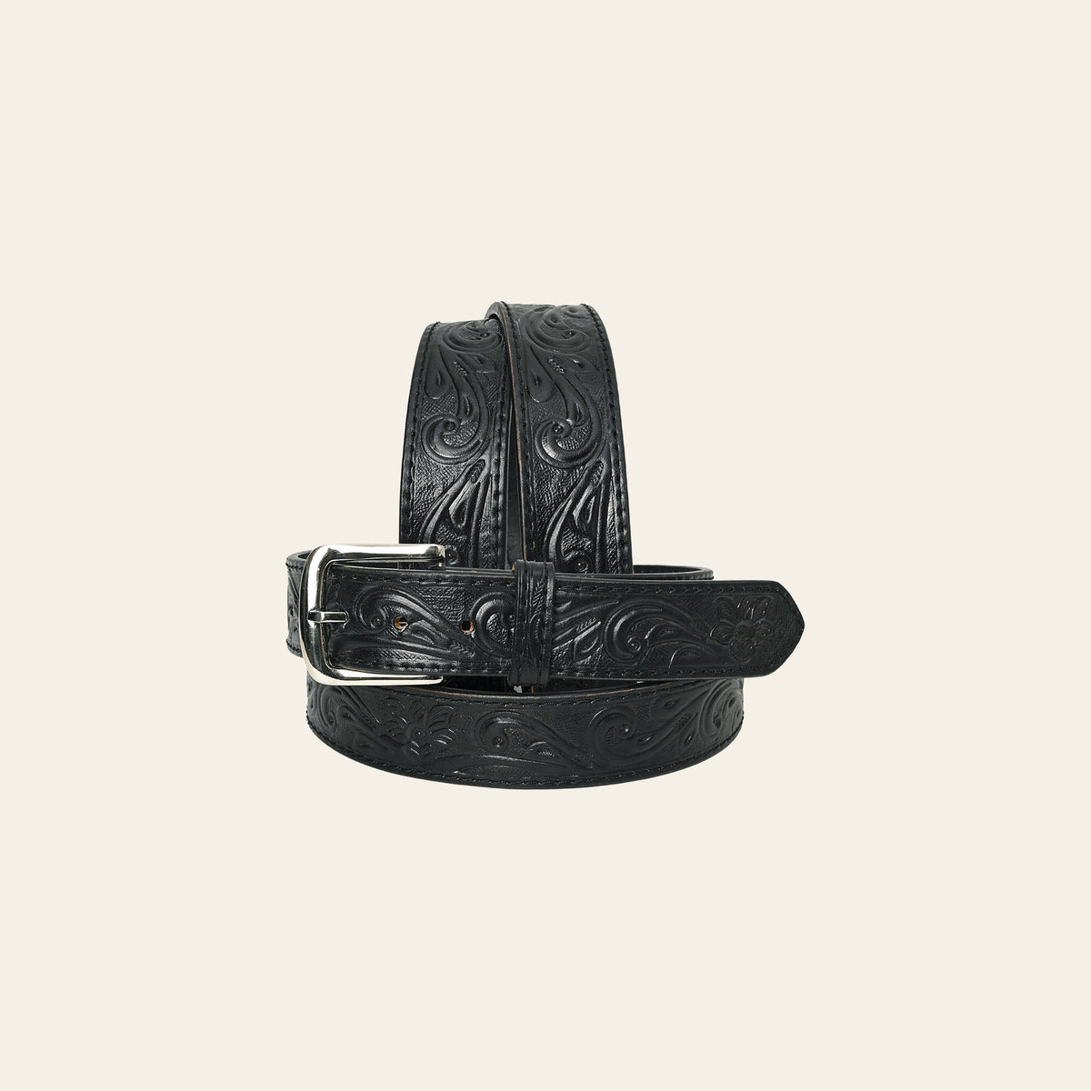 HILASON Western Genuine Leather Belt for Men Women Cowboy Cowgirl Handmade Unisex Full Grain Heavy Duty Floral Tooled