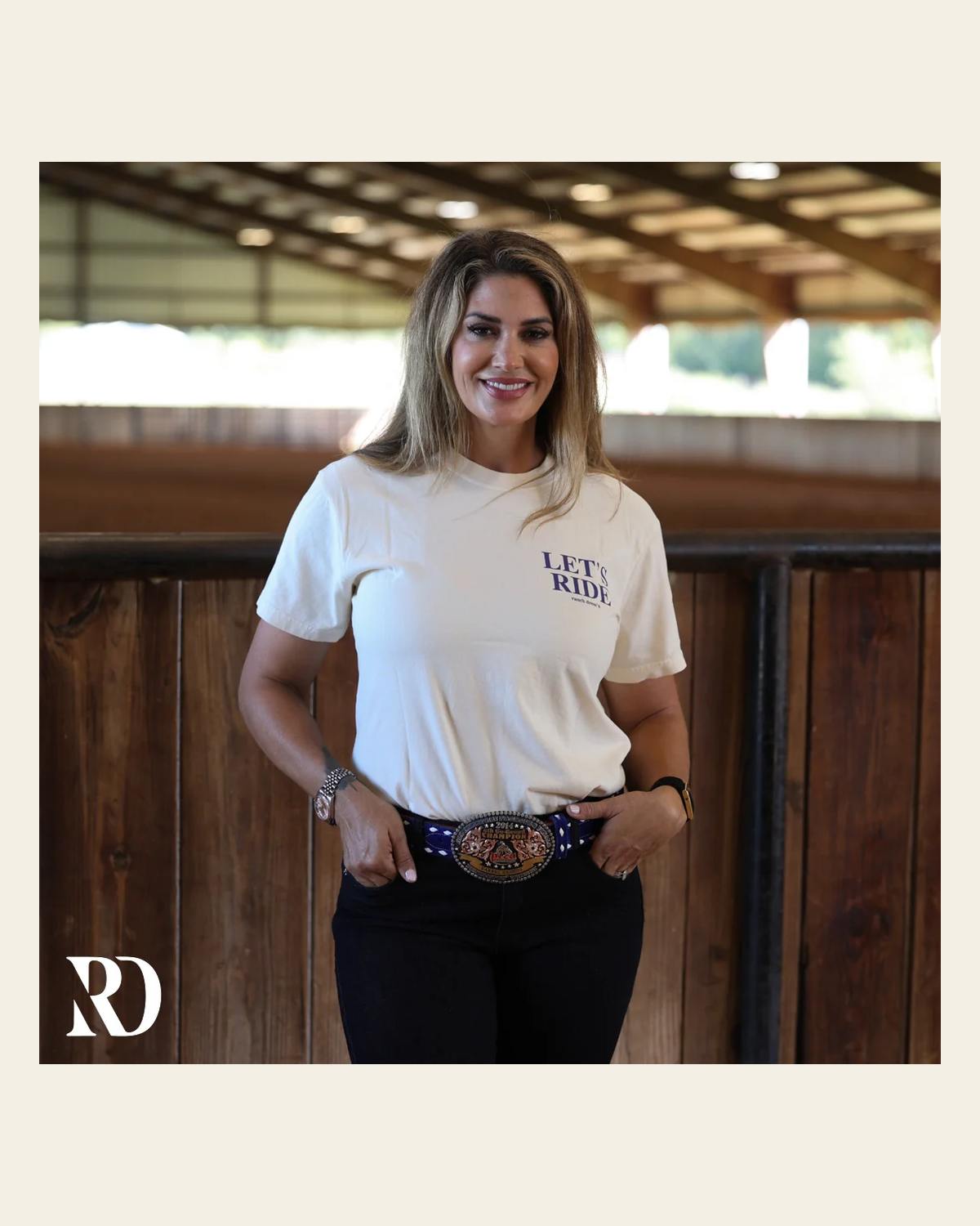 Let's Ride Horses Soon | Tee on a warm cream background