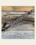 Light Oil Buckstitch Wither Strap #WS112 on a warm cream background