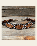 Light Oil Buckstitch Wither Strap #WSCL on a warm cream background